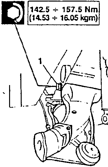 Diagram showing bolt with torque specification