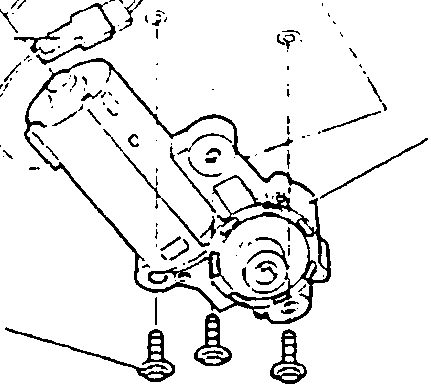 Sunroof motor with three screws and electrical connector