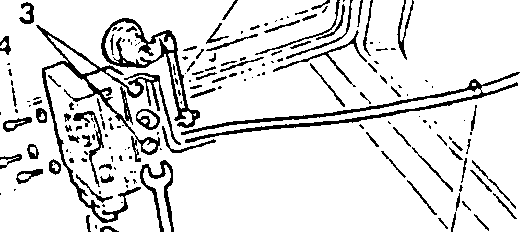 Diagram showing front door lock device with numbered parts