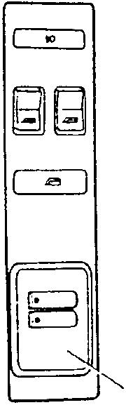 Diagram showing control panel switch with labeled parts 1 and 2.