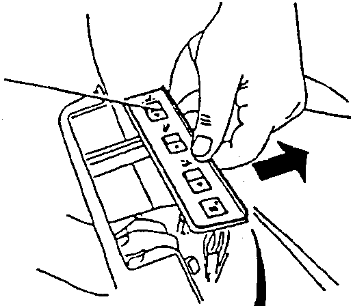 Diagram showing control panel sliding out