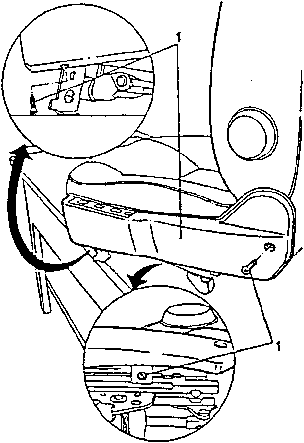Diagram showing seat moulding removal