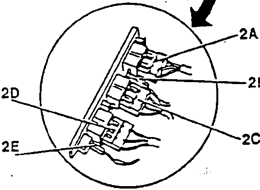 Diagram showing connectors A, B, C, D, E