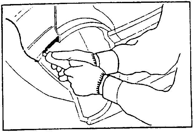 Person applying sealant to a joint