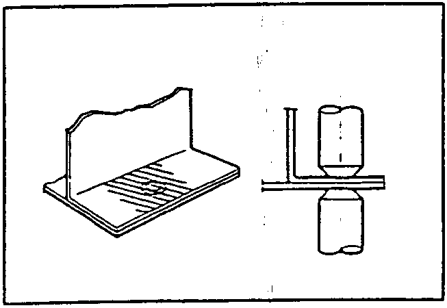 Illustration showing preparation of metal surfaces for welding