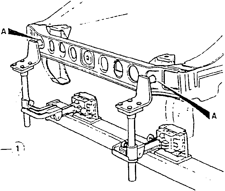 Side panel mounted on jig with cross member