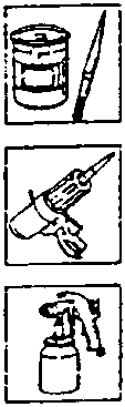 Illustration of sealant application tools