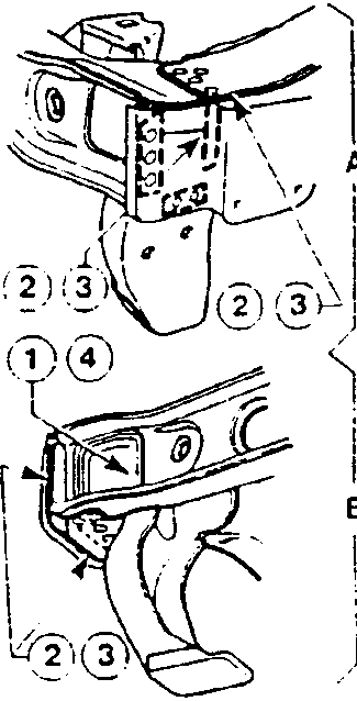Illustration showing application of Type B and Type A rust-proofing