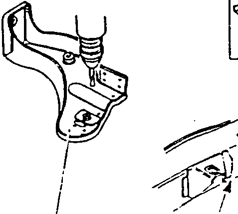 Drilling holes in the radiator attachment bracket