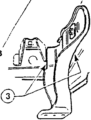 Illustration showing a component with areas for applying sealant, marked with numbers 2 and 3.