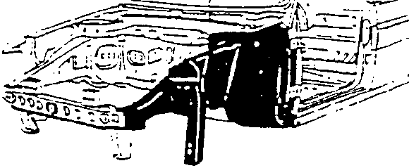 Car front side panel showing removal area