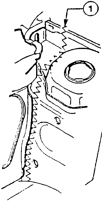 Close-up of cut line and part 1