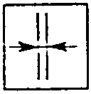 Illustration showing alignment check with two parallel lines