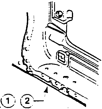 Illustration showing sealant application along a seam