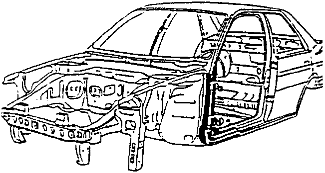 Car with front pillar exposed