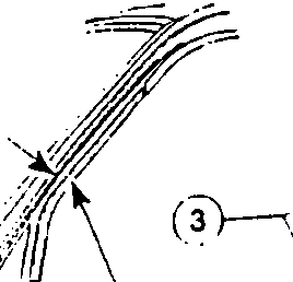 Close-up illustration of pillar hinge area with callouts ③, ④, A