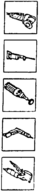 Tools for removal: drill, chamfering machine, rotating brush, pliers
