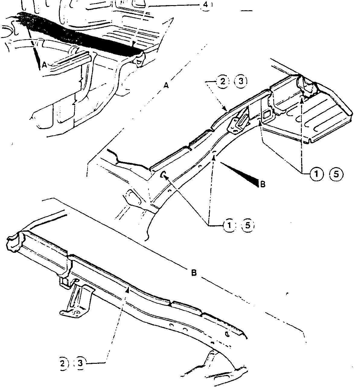 Illustration showing areas for applying Type A rust-proofing, protection, and sealant on a vehicle body part.