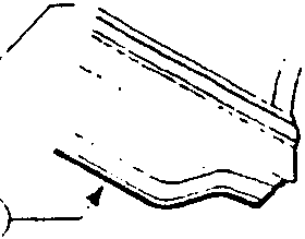 Diagram showing a flat surface with an arrow indicating direction of treatment