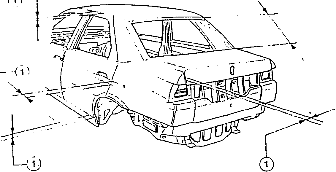 Car body diagram showing alignment checks