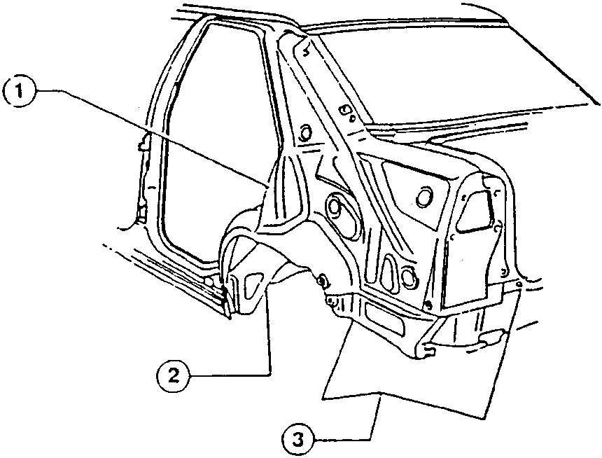 Car door and frame protection diagram