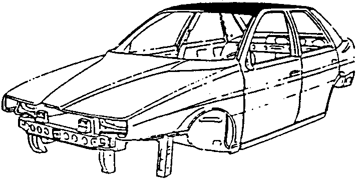 Car with roof panel shown, indicating removal area