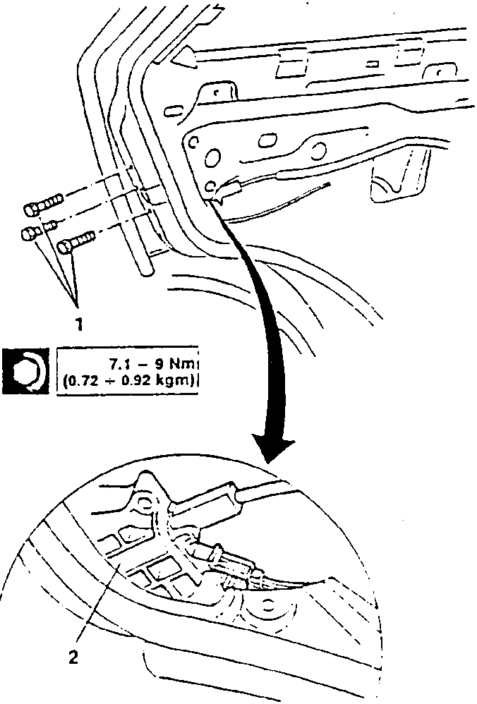 Diagram showing removal of lock device with torque specification