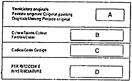 Body Paint Identification Label Diagram