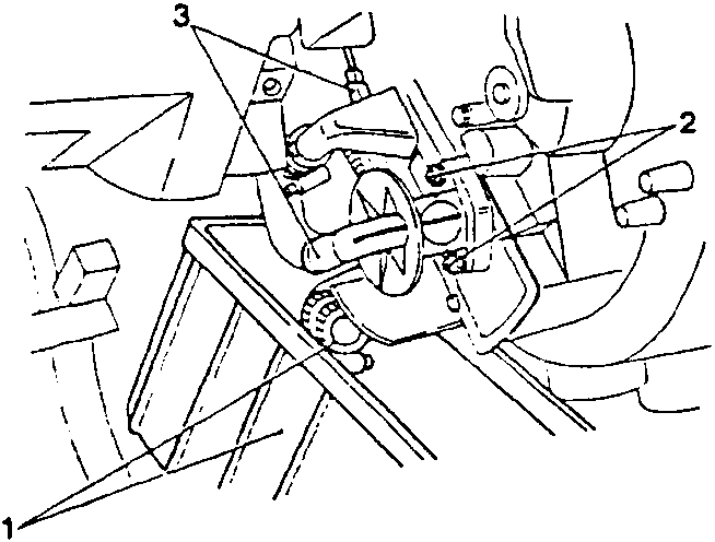 Diagram showing hose disconnection and tap removal from radiator.