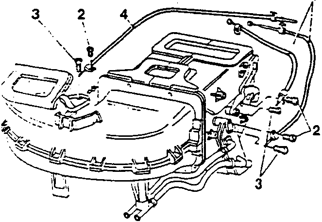 Diagram showing the vent control lines with numbered parts.