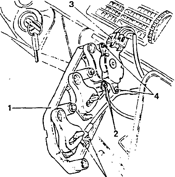 Diagram showing control assembly with numbered parts 1, 2, 3, 4.