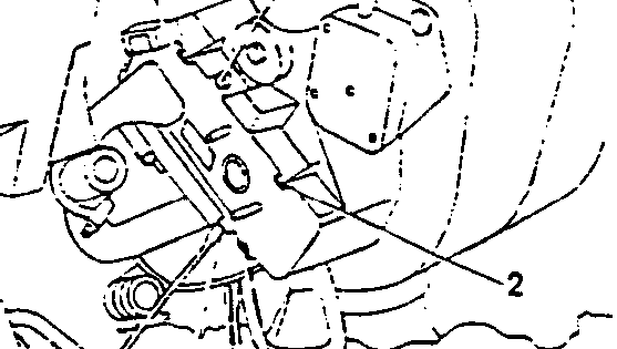 Diagram showing retaining tabs and screws with labeled parts 1, 2.