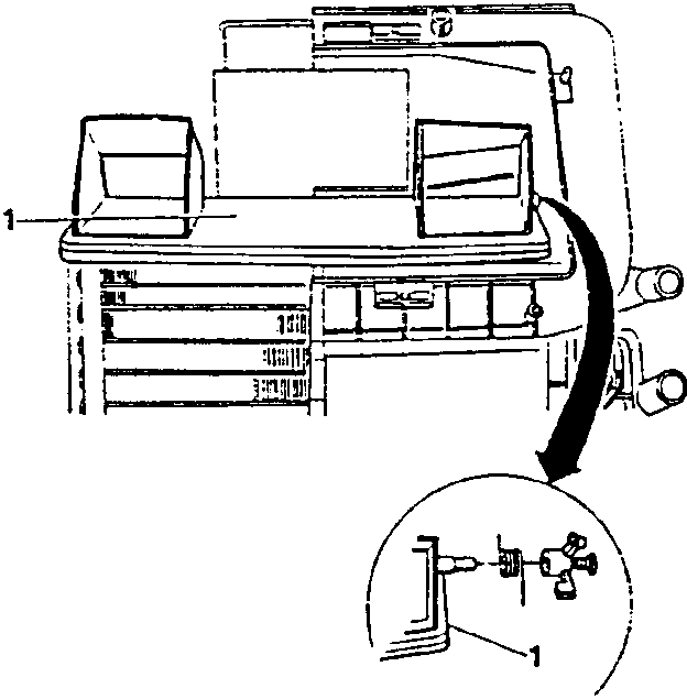 Diagram showing air mixing vent and springs