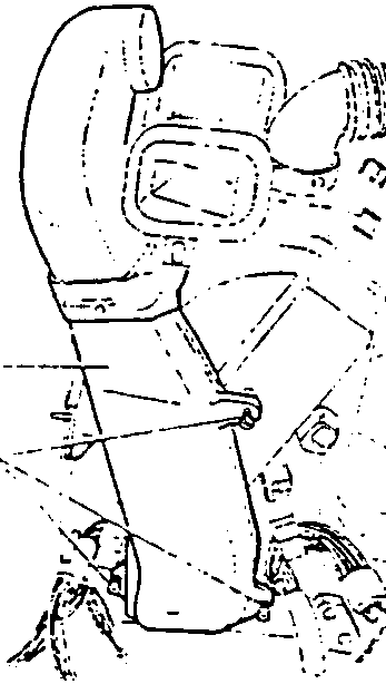Tube being removed from the vehicle