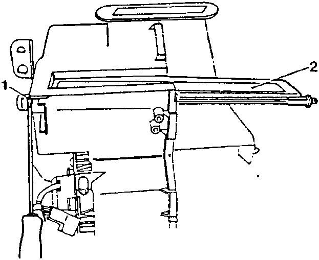 Diagram showing releasing and removing upper air distribution vent
