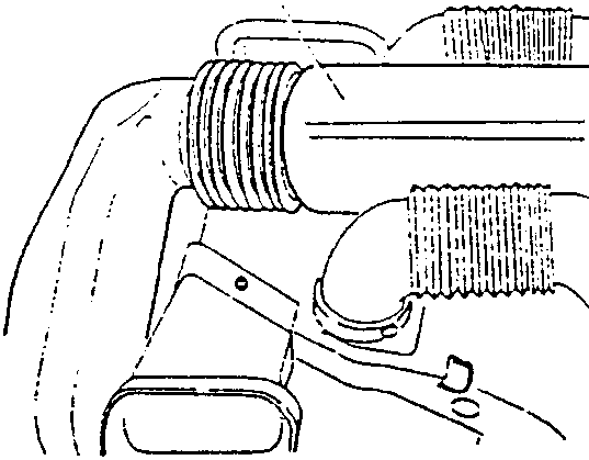 Central tube carrying air to tunnel outlets