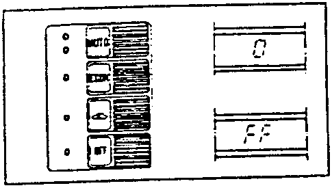 Heater control panel with TEMP display showing 00 or FF codes