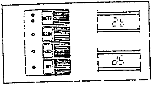 Heater control panel with TEMP display showing vent positions