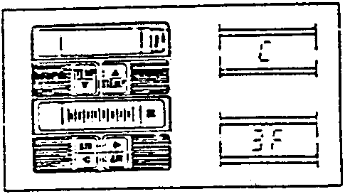 Heater control panel with TEMP display showing fan speed codes from C to 3F
