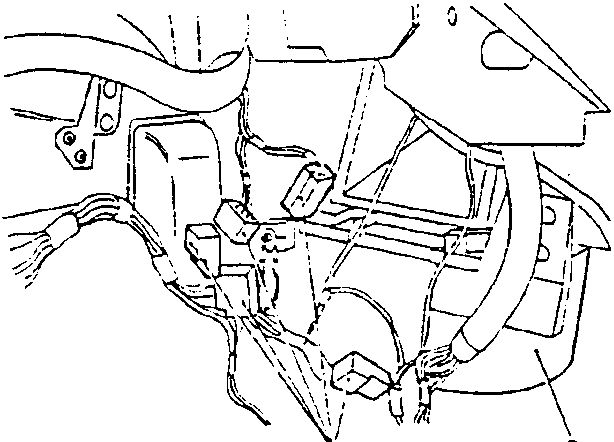 Diagram showing electrical connections and dashboard compartment