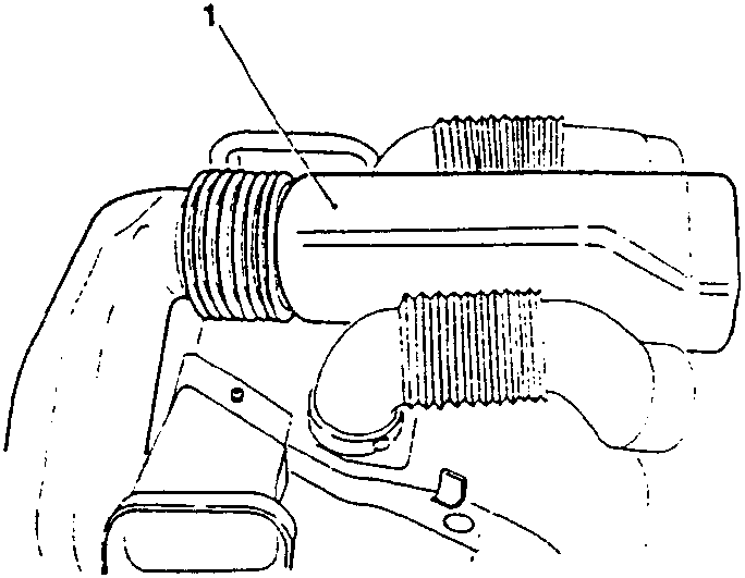 Diagram showing a tube with a spring and label 1.