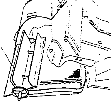 Diagram showing the removal of the lower air distribution vent.