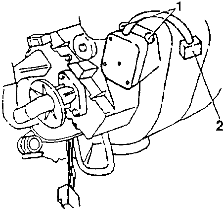 Diagram showing an actuator being removed from a heating-distribution unit.