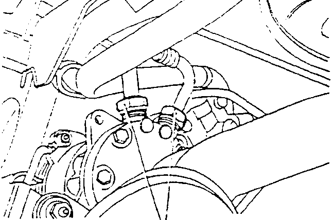 Compressor with hoses connected