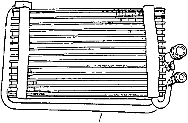 Diagram showing the evaporator unit with numbered part 1.