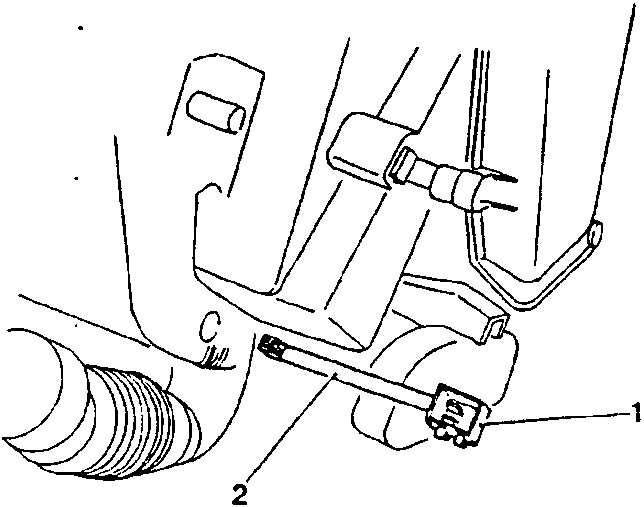 Lower mixed air temperature sensor removal diagram showing numbered parts