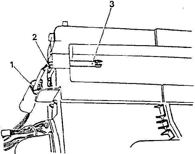 Upper mixed air temperature sensor removal diagram showing numbered parts