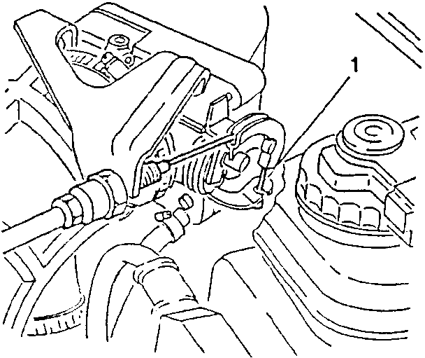 Close-up of throttle body with accelerator cable disconnected