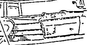 Engine compartment showing air intake duct and cleaner