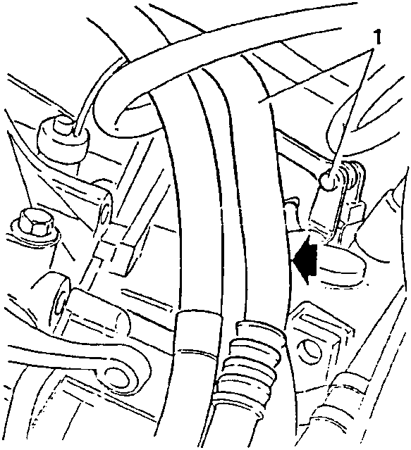 Air conditioning hoses moved to disconnect upper gears selection rod